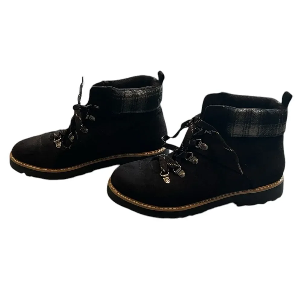 Black Lace-Up Ankle Boots - Sonoma - Size 8.5 - Gently Worn